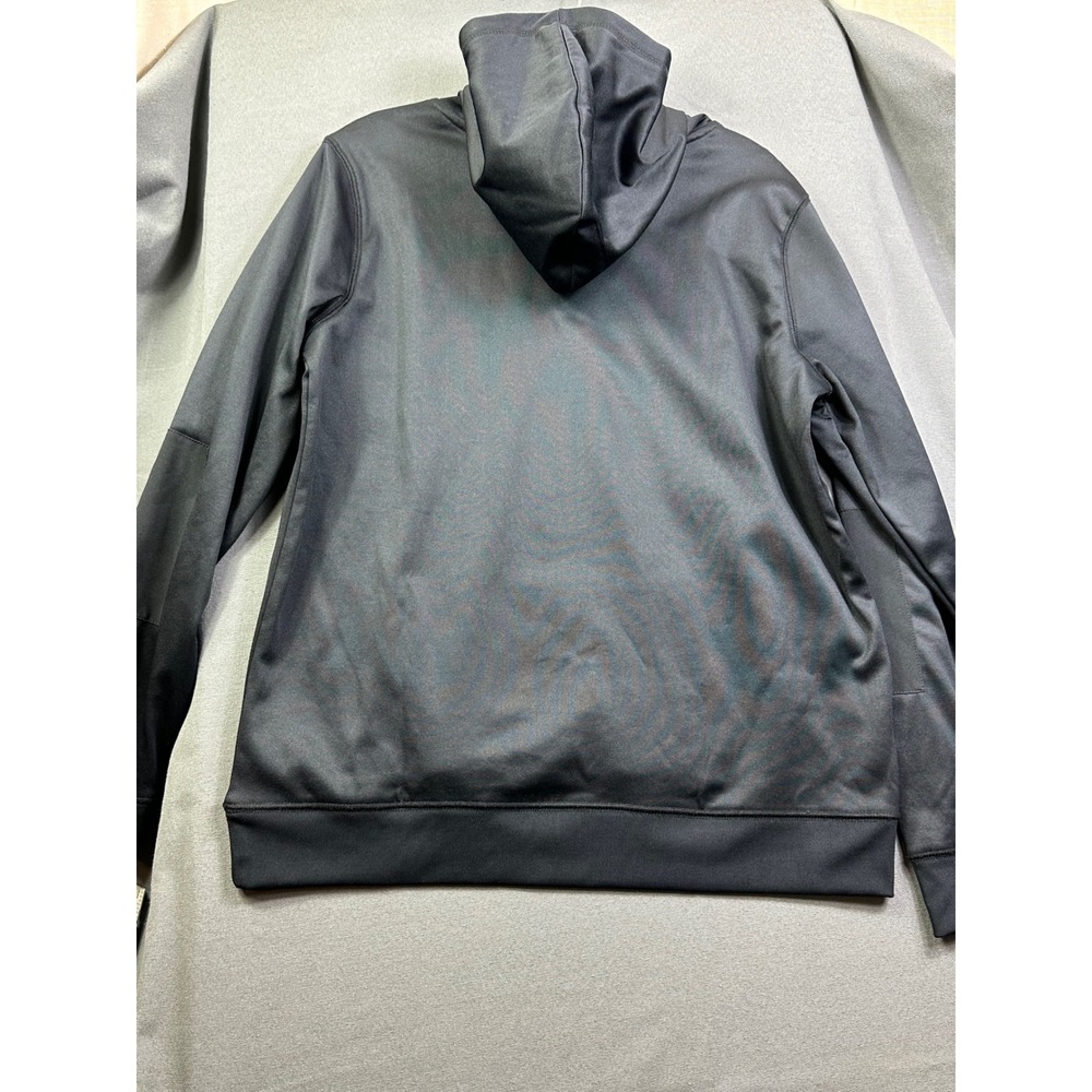 NASA Men's Black Tech Fleece Graphic Hoodie Sweatshirt Blue LandsEnd 62830 Large - Picture 4 of 12